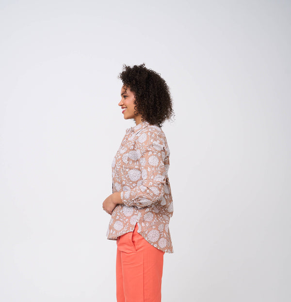 Good Boyfriend Shirt - Hydrangea Beauty Mocha