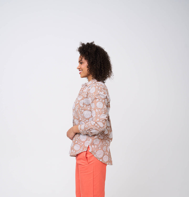 Good Boyfriend Shirt - Hydrangea Beauty Mocha
