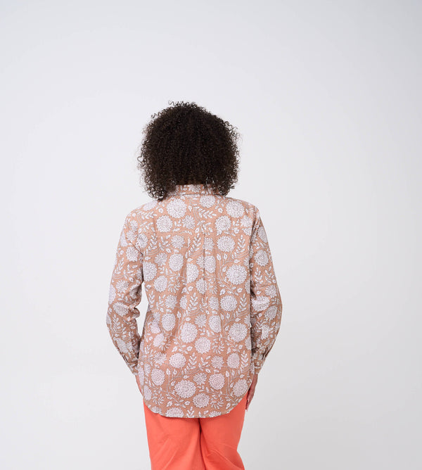 Good Boyfriend Shirt - Hydrangea Beauty Mocha