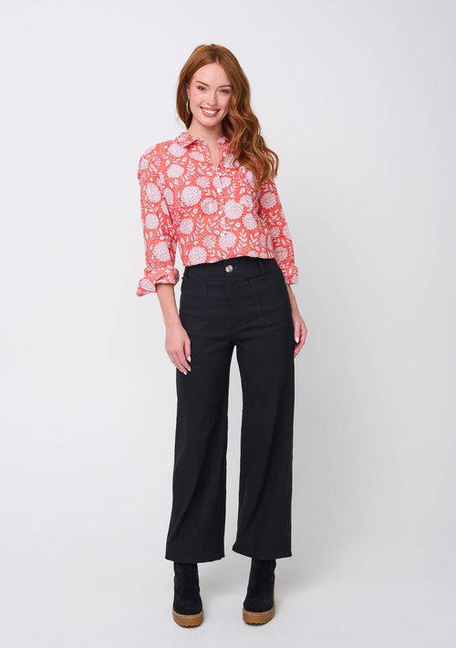 Good Boyfriend Shirt - Hydrangea Beauty Papaya