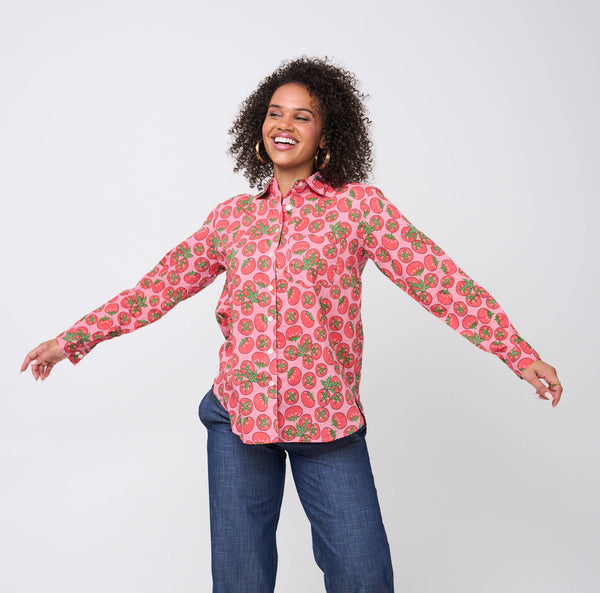Good Boyfriend Shirt - Tomato Pink