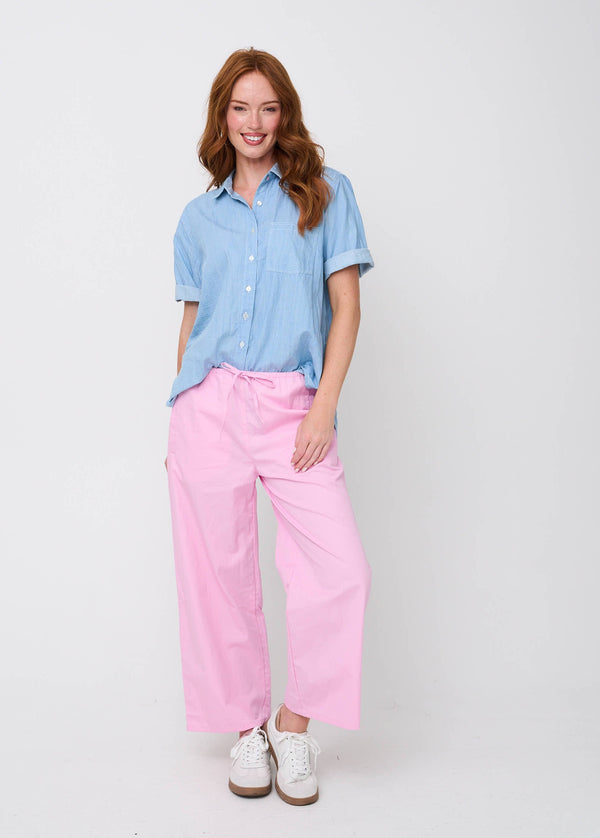 Shore Pant - Tickled Pink Twill