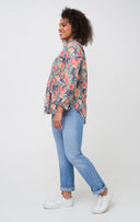 Good Boyfriend Shirt - Watercolor Floral Charcoal Grey