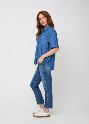Good Boyfriend Shirt - Short Sleeve Chambray