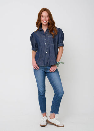 Good Girlfriend Shirt - Dark Denim Wash Chambray