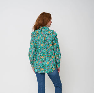Good Boyfriend Shirt - Mira Floral Teal