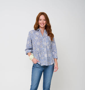 Good Boyfriend Shirt - Hydrangea Beauty Cornflower Blue