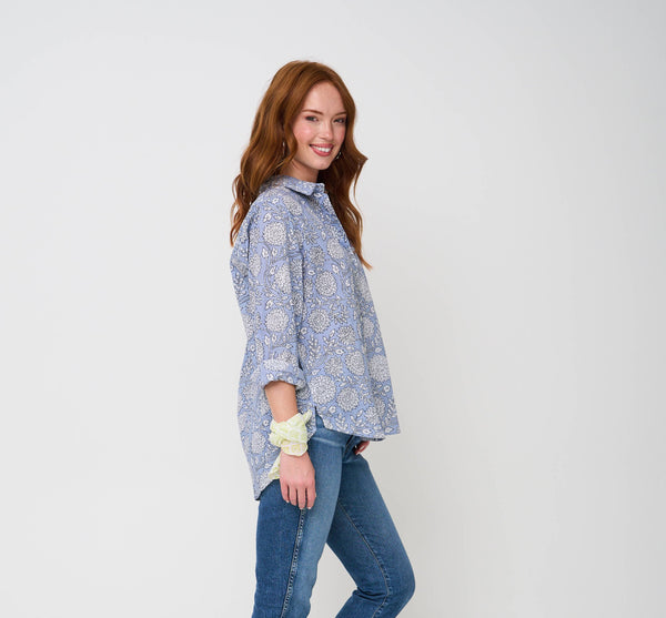 Good Boyfriend Shirt - Hydrangea Beauty Cornflower Blue