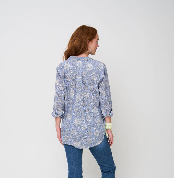 Good Boyfriend Shirt - Hydrangea Beauty Cornflower Blue