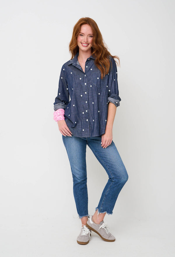 Good Boyfriend Shirt - Hearts Stitch