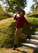 Nantucket Boxy Recycled Cashmere Sweater - Bordeaux