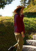 Nantucket Boxy Recycled Cashmere Sweater - Bordeaux