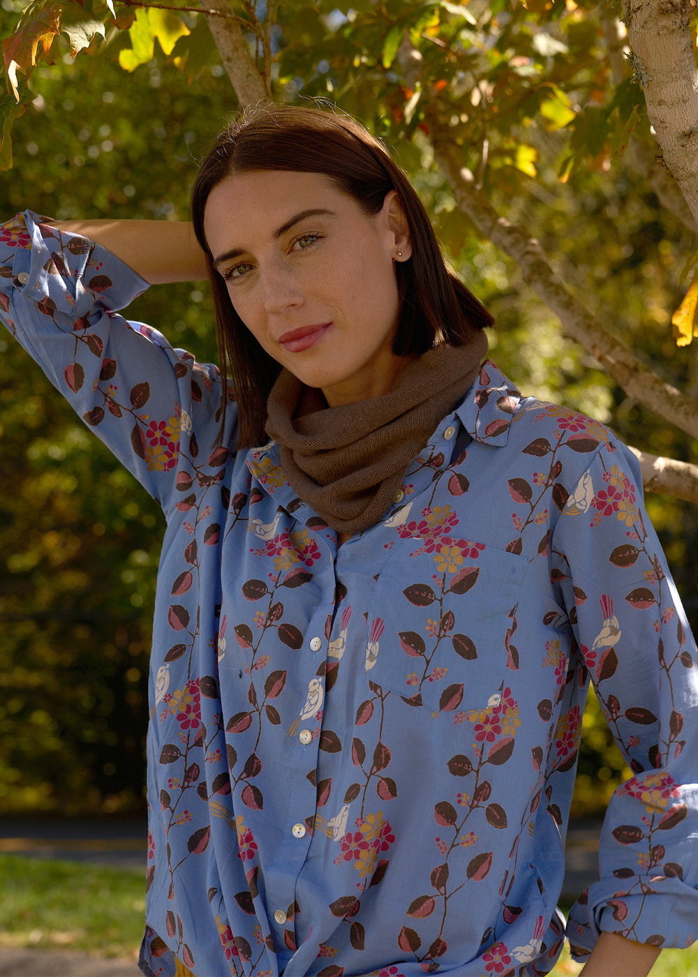 Bedford Infinity Recycled Cashmere Scarf - Chocolate