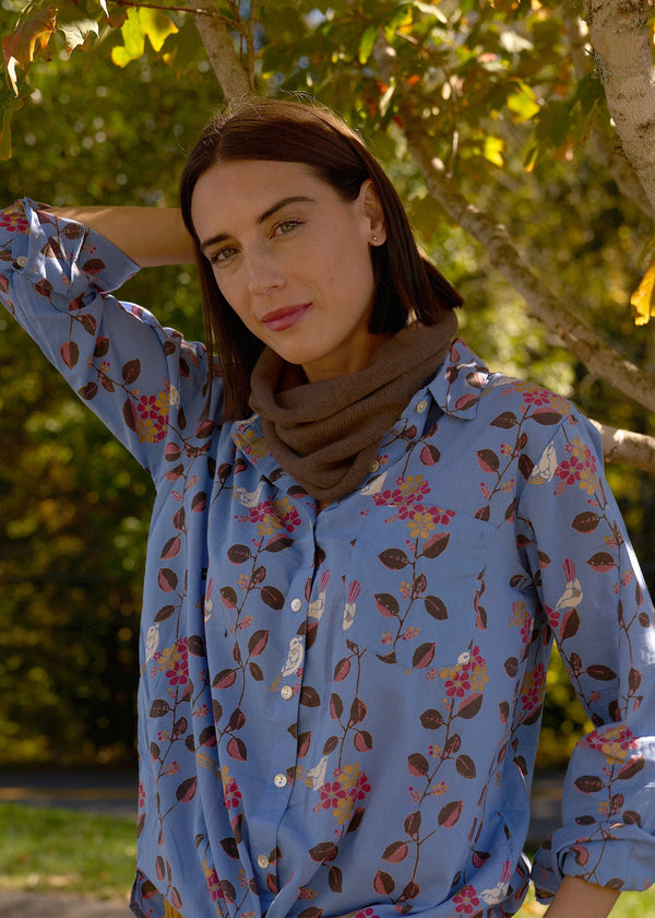 Bedford Infinity Recycled Cashmere Scarf - Chocolate