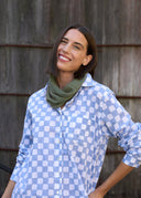 Bedford Infinity Recycled Cashmere Scarf - Olive