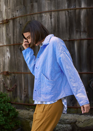 Countryside Quilted Jacket - Cornflower Blue PRE-ORDER