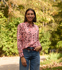 Good Boyfriend Shirt - Birdie On A Vine Blush