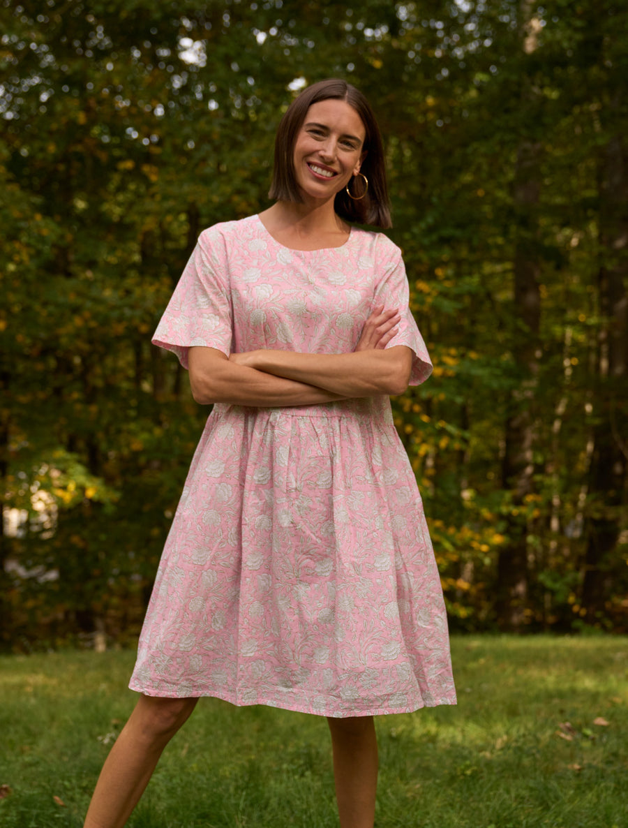 Hudson Dress - Floral Escape Tickled Pink