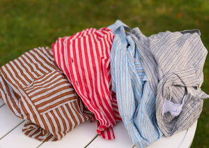 Good Boyfriend Shirt - Tuscan Stripe Charcoal