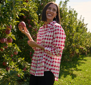 Good Boyfriend Shirt - Shibori Diamonds Rose