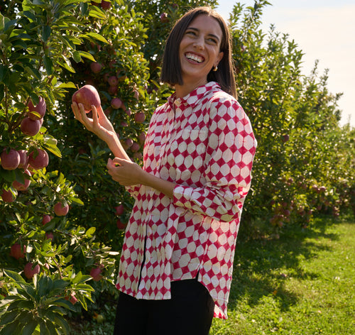 Good Boyfriend Shirt - Shibori Diamonds Rose