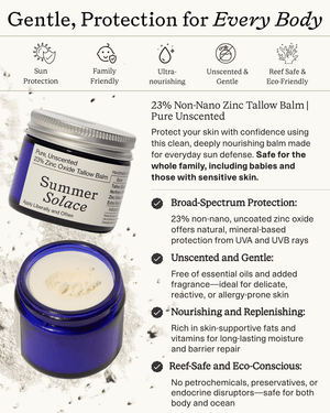 23% Non-Nano Zinc Tallow Balm | Pure Unscented