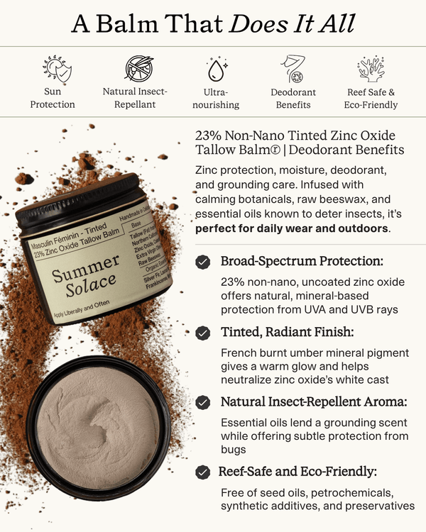 23% Non-Nano Zinc Tinted Tallow Balm | Scented