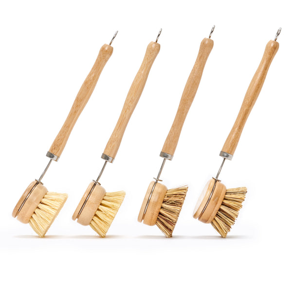 Long Handle Wood & Metal Dish Brush
