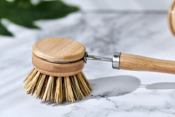 Long Handle Wood & Metal Dish Brush