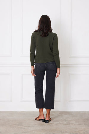 Sloane Crewneck in Forest Green