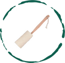 Natural Loofah Bath Brush w/Long Handle.