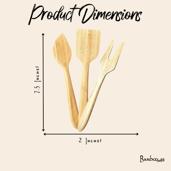 3-Piece Bamboo Kitchen Utensil Set