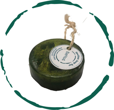 Speckless Soap Bar. Chia, Lemon, Parsley, and Coconut Oil.