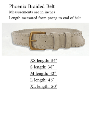 Phoenix Braided Belt in Stone