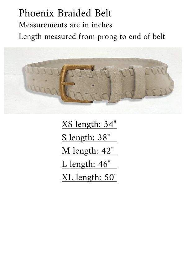 Phoenix Braided Belt in Stone