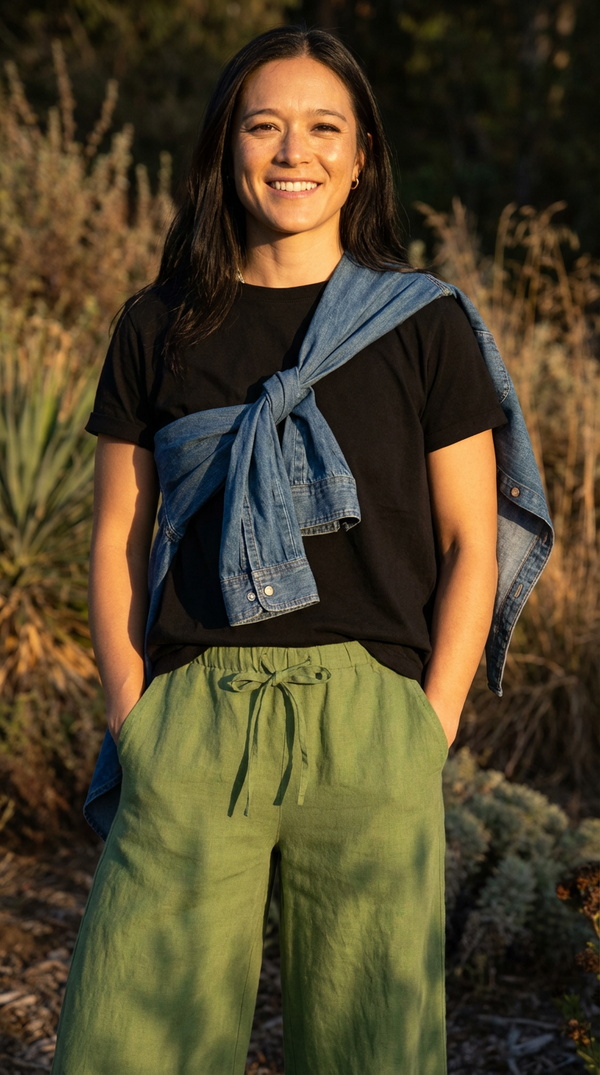 Shore Pant - Linen Olive