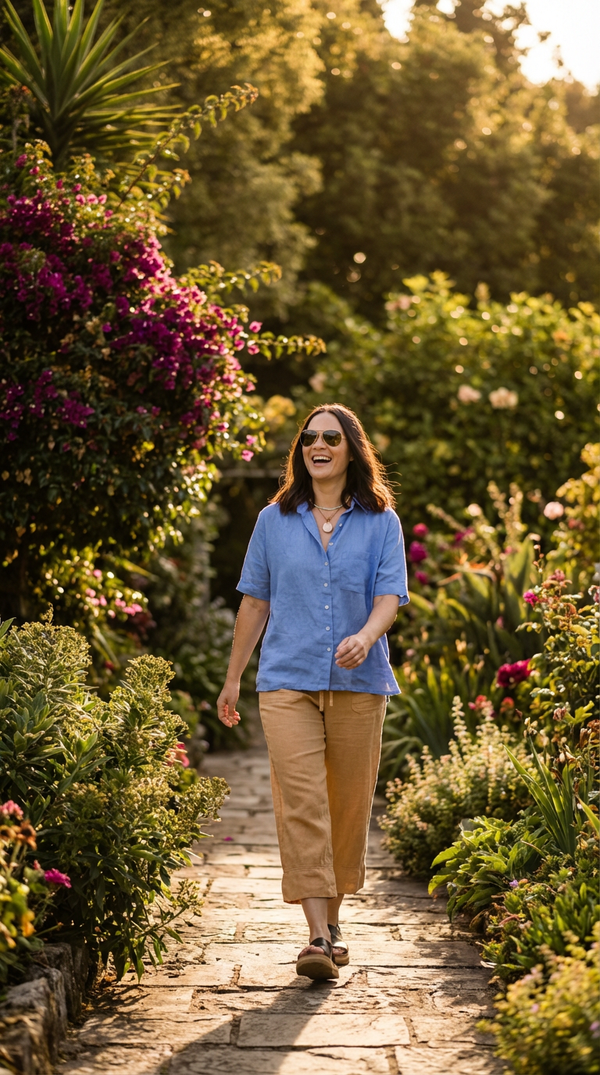 Good Boyfriend Linen Short Sleeve Shirt - Bluebird