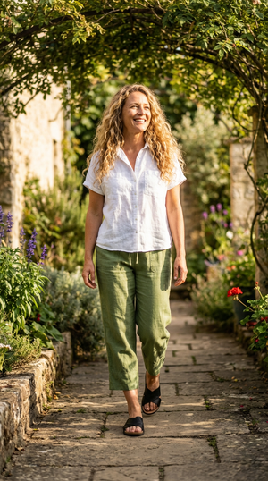 Marina Pant - Linen Olive