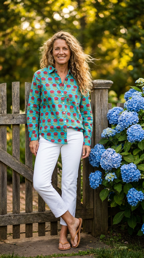 Good Boyfriend Shirt - Netherlands Tulip Cerulean