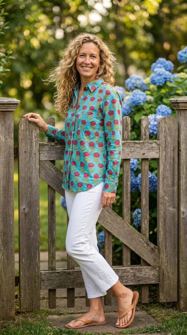 Good Boyfriend Shirt - Netherlands Tulip Cerulean