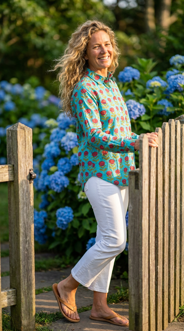 Good Boyfriend Shirt - Netherlands Tulip Cerulean