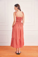 Emilia Midi Dress in Terracotta