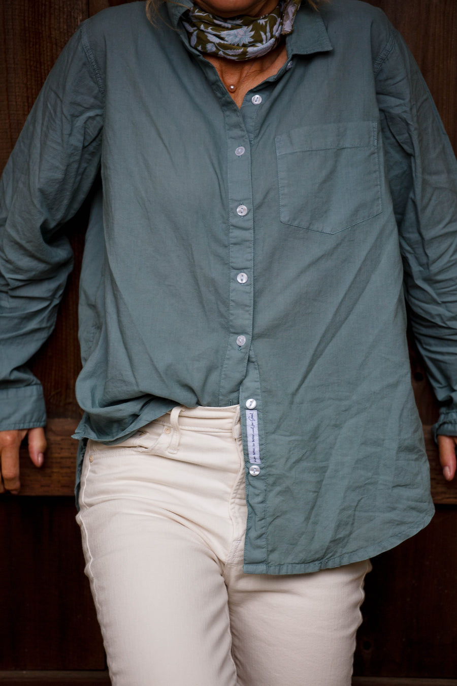 Good Boyfriend Shirt - Sage Overdye