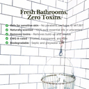 Bathroom Cleaner Refill Pouch and Glass Bottle Set