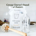 Dish Soap Refill Pouch and Glass Bottle Set