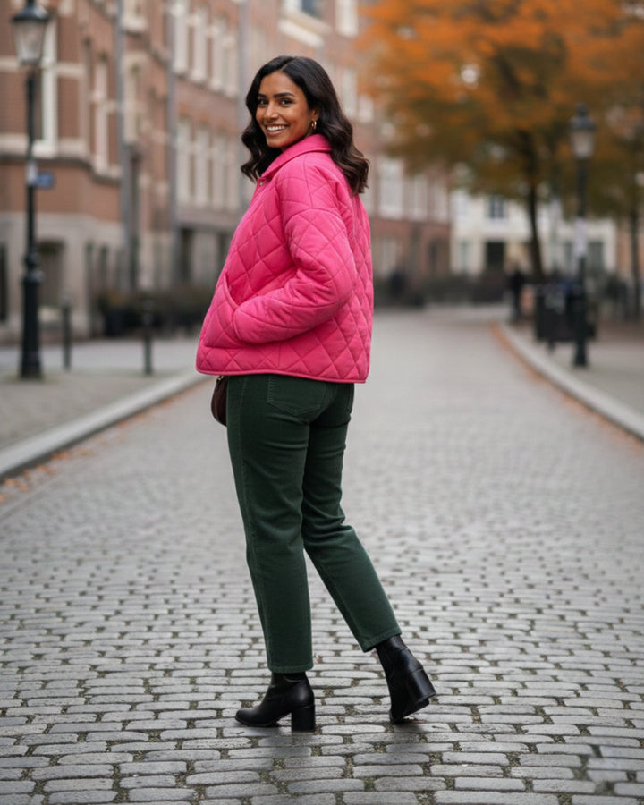 Countryside Quilted Jacket - Neon Pink PRE-ORDER