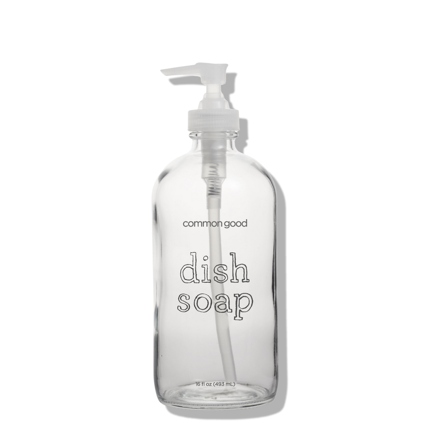 Dish Soap Empty Glass Bottle, 16oz