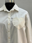 Good Boyfriend Shirt with Heart Pocket Classic White