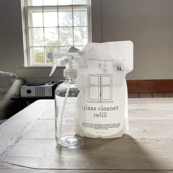 Glass Cleaner Empty Glass Bottle, 16oz