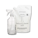 Bathroom Cleaner Refill Pouch and Glass Bottle Set